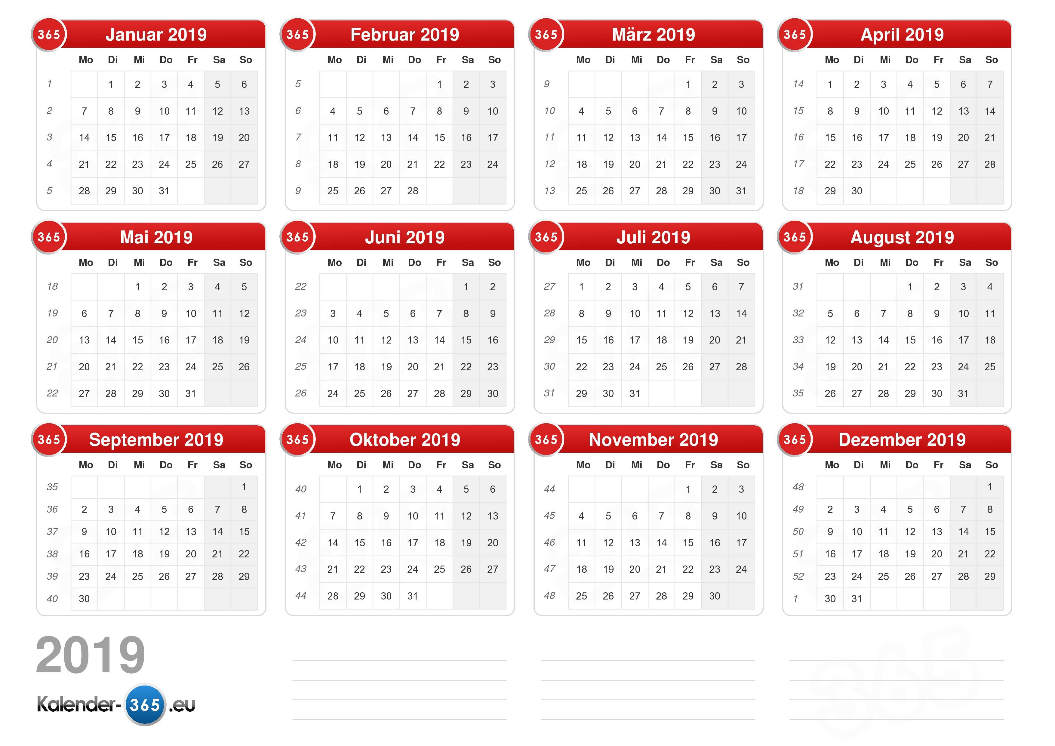 Julianischer Kalender 2019 - Kalender Plan