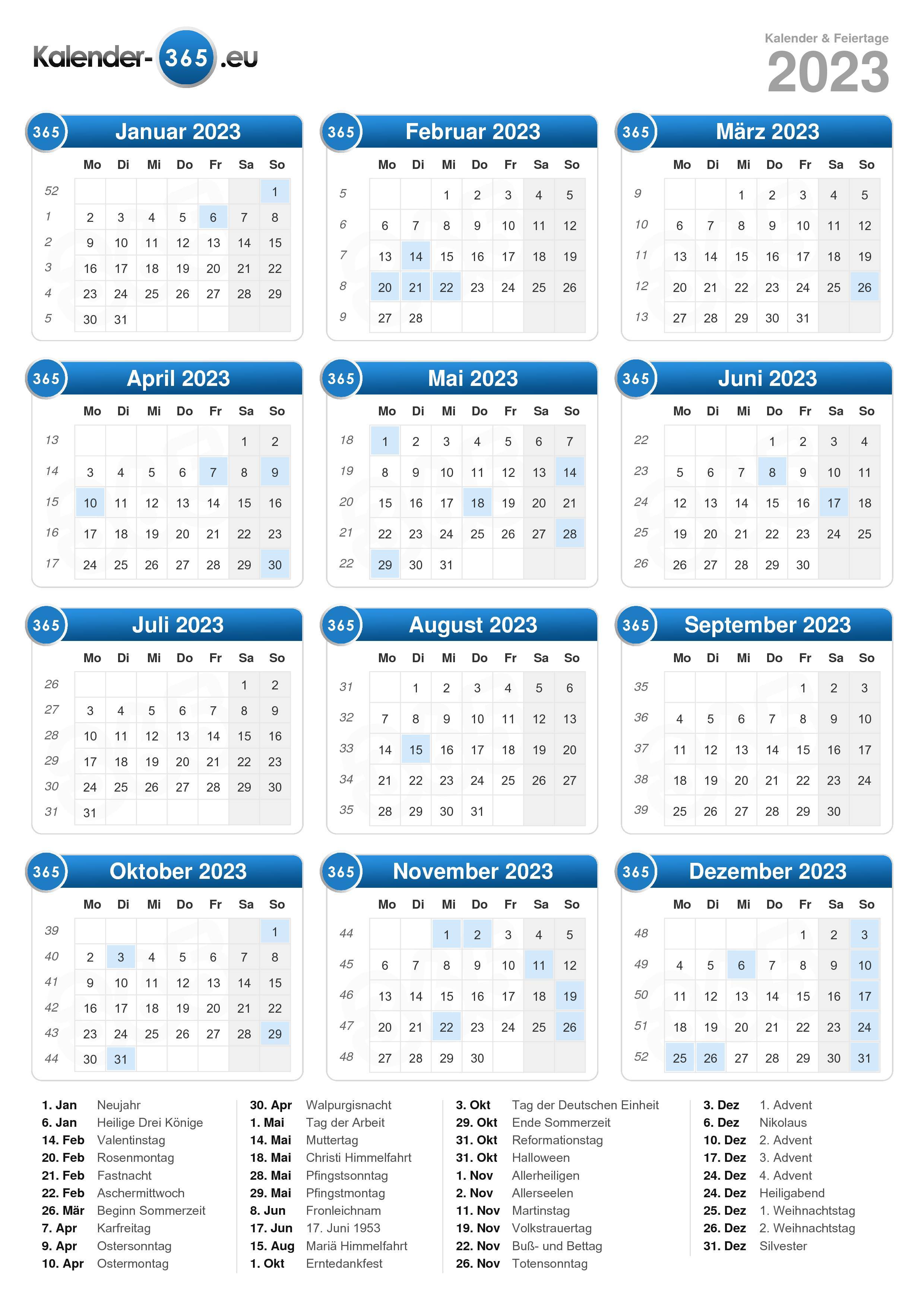 Kalender 2023